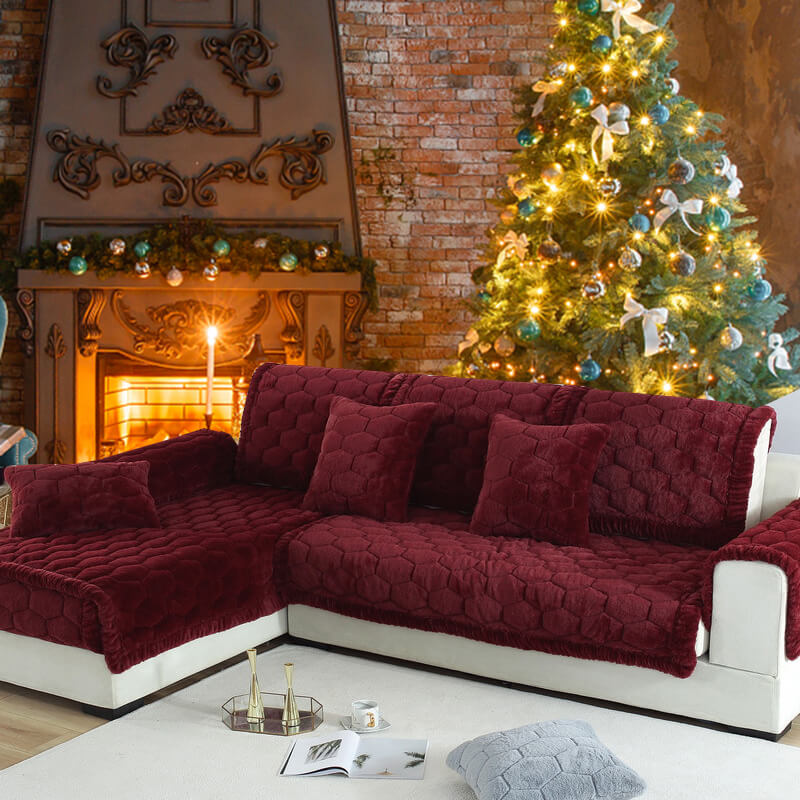 Soft Plush Couch Cover,Thick Warm Sectional Sofa Covers – sweaterpicks
