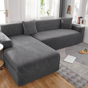 Super Stretch Sectional Sofa Cover 2 Piece Set(3 Seat Sofa + 3 Seat Chaise)