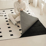 Dual Layer Felt Printed Stain Resistant Washable Area Rug