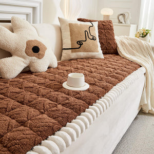 Sofa Cover Fuzzy Couch Cover for Pet, Couch Covers for Dogs Washable Non-Slip Sofa Slipcover Cushion Protector Pets Friendly Mat Bed ﻿