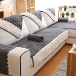 Farmhouse Rustic Sectional Couch Cover – Cotton Dog Sofa Slipcover, Soft Anti-Slip Furniture Protector for Pets ﻿ ﻿