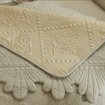 Boho Embroidery Couch Sofa Cover Cotton Quilted Non-Slip Sectional Couch Covers Sofa Slipcover for Dogs, Children, Pets Furniture Protector