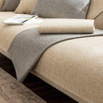 Striped cotton linen Sectional Couch Covers