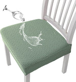 Stretch Seat Covers for Dining Room, Jacquard Waterproof Dining Chair Seat Protector Set