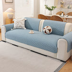 L-Shaped Sectional Sofa Cover for 3 Cushion Couch, Non Slip Waterproof Soft Cotton Slipcover, Pet Friendly Machine Washable Furniture Protector