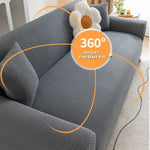 Stretch Sofa Cover - Washable Slipcover for Couch, Non-Slip Elastic Furniture Protector - Pet & Kid-Friendly