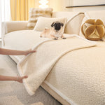 Plush Warm Sofa Couch Cover, Washable Couch Covers, Non Slip Sectional Sofa Slipcover ﻿
