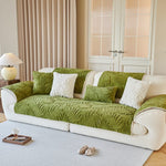 Plush Warm Sofa Couch Cover, Washable Couch Covers, Non Slip Sectional Sofa Slipcover ﻿