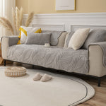 Cotton Couch Covers for Dogs, Washable Non Slip Sofa Seat Cushion Protector, Quilted Breathable Soft Mat for Living Room
