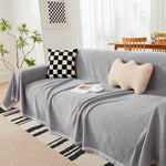Sofa Covers for 3 Cushion Couch Sectional Couch Cover L Shape Furniture Cover with Tassel