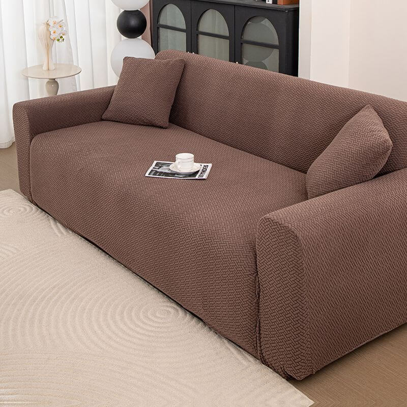 Stretch Sofa Cover - Washable Slipcover for Couch, Non-Slip Elastic Furniture Protector - Pet & Kid-Friendly