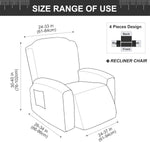 Recliner Chair Covers, Stretch Reclining Cover, Recliner Sofa Slipcovers Stripe Jacquard Recliner Couch Covers Furniture Protector Covers for Pet