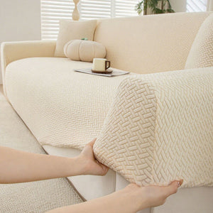 Stretch Sofa Cover - Washable Slipcover for Couch, Non-Slip Elastic Furniture Protector - Pet & Kid-Friendly