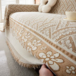 Sofa Covers for Sectional Sofa Boho Couch Cover for Dogs Throw Couch Cover with Tassel L Shaped Cover Washable Couch Protector ﻿