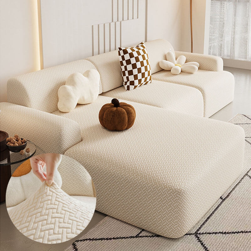 Stretch Sofa Cover - Washable Slipcover for Couch, Non-Slip Elastic Furniture Protector - Pet & Kid-Friendly