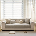 Luxury Linen Couch Cover - Soft, Washable & Non-Slip Sofa Slipcover for 3-Seater Couches | Stretchable Furniture Protector