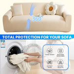 Stretch Sofa Cover - Washable Slipcover for Couch, Non-Slip Elastic Furniture Protector - Pet & Kid-Friendly
