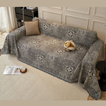 Couch Cover Sofa Cover with Tassel, Soft Chenille Boho Couch Covers Sofa Covers Washable Furniture Cover for Living Room  ﻿
