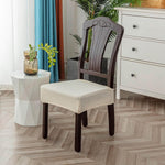 Stretch Seat Covers for Dining Room, Jacquard Waterproof Dining Chair Seat Protector Set