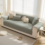 Luxury Linen Couch Cover - Soft, Washable & Non-Slip Sofa Slipcover for 3-Seater Couches | Stretchable Furniture Protector