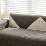 Luxury Linen Couch Cover - Soft, Washable & Non-Slip Sofa Slipcover for 3-Seater Couches | Stretchable Furniture Protector