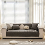 Luxury Linen Couch Cover - Soft, Washable & Non-Slip Sofa Slipcover for 3-Seater Couches | Stretchable Furniture Protector
