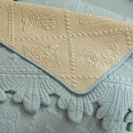 Boho Embroidery Couch Sofa Cover Cotton Quilted Non-Slip Sectional Couch Covers Sofa Slipcover for Dogs, Children, Pets Furniture Protector