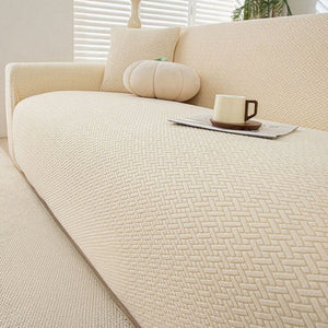 Stretch Sofa Cover - Washable Slipcover for Couch, Non-Slip Elastic Furniture Protector - Pet & Kid-Friendly