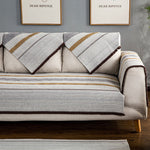 Striped cotton linen Sectional Couch Covers