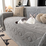 Non Slip Plush Jacquard Sofa Blanket Couch Cover| Multifunctional Furniture Protector for Pets, Slipcover for Sectional, Loveseat, Recliner, Chair, Decorative Home Decor ﻿ ﻿