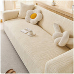 High Stretch Sofa Slipcovers with Non Skid Foam and Elastic Bottom, Furniture Protector for Pets, Crafted from Soft Plush Fabric ﻿