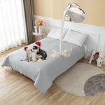 Washable Geometric Waterproof Dog Bed Cover Reversible Reusable Camping Mat for Pet