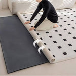 Dual Layer Felt Printed Stain Resistant Washable Area Rug