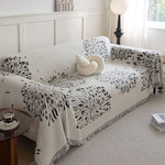 Soft Stylish Tassel Sofa Cover Couch Cover L Shape ,Pet Scratch Couch Protector for Loveseat Chair Futon