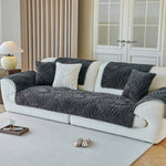 Plush Warm Sofa Couch Cover, Washable Couch Covers, Non Slip Sectional Sofa Slipcover ﻿