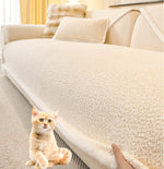 Plush Warm Sofa Couch Cover, Washable Couch Covers, Non Slip Sectional Sofa Slipcover ﻿