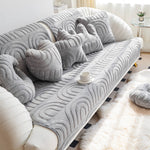 Soft Plush Couch Cover,Thick Warm Sectional Sofa Covers