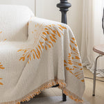 Soft Stylish Tassel Sofa Cover Couch Cover L Shape ,Pet Scratch Couch Protector for Loveseat Chair Futon