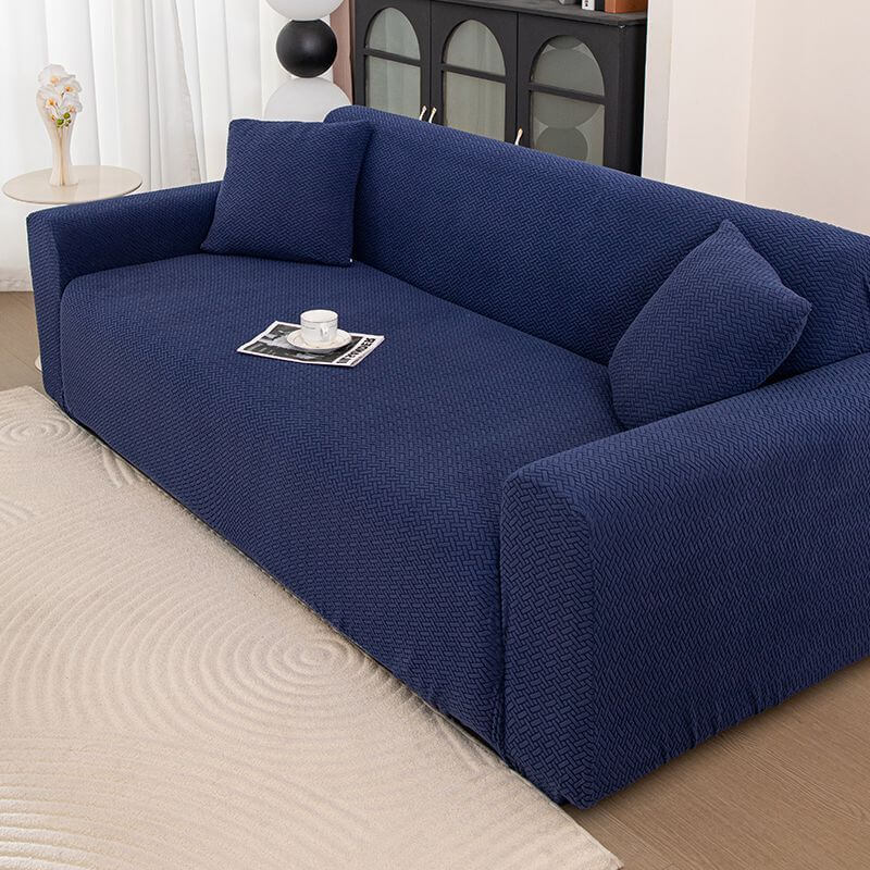 Stretch Sofa Cover - Washable Slipcover for Couch, Non-Slip Elastic Furniture Protector - Pet & Kid-Friendly