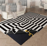 Dual Layer Felt Printed Stain Resistant Washable Area Rug
