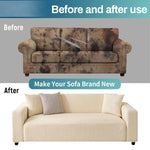 High Stretch Sofa Slipcovers with Non Skid Foam and Elastic Bottom, Furniture Protector for Pets, Crafted from Soft Plush Fabric ﻿