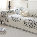 Soft Stylish Tassel Sofa Cover Couch Cover L Shape ,Pet Scratch Couch Protector for Loveseat Chair Futon