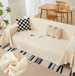 Sofa Covers for 3 Cushion Couch Sectional Couch Cover L Shape Furniture Cover with Tassel