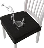 Stretch Seat Covers for Dining Room, Jacquard Waterproof Dining Chair Seat Protector Set