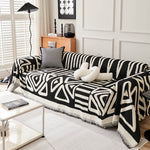 Sofa Covers for Sectional Sofa Boho Couch Cover for Dogs Throw Couch Cover with Tassel L Shaped Cover Washable Couch Protector ﻿
