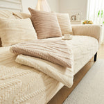 Plush Warm Sofa Couch Cover, Washable Couch Covers, Non Slip Sectional Sofa Slipcover ﻿