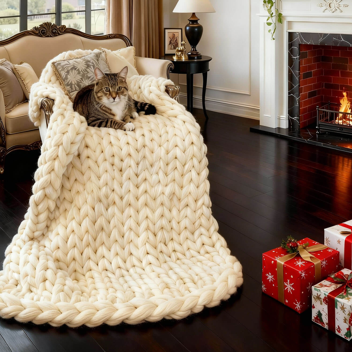 Handmade Chunky Knit Blanket