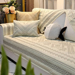 Boho Embroidery Couch Sofa Cover Cotton Quilted Non-Slip Sectional Couch Covers Sofa Slipcover for Dogs, Children, Pets Furniture Protector