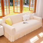 Sofa Cover Super Soft 1-Piece Sofa Slipcover for Sofas Stretch Universal Couch Covers for Living Room Easy Fit Washable Furniture Sofa Protector with Skirt ﻿