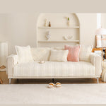 Soft Warm Faux Fur Couch Sofa Cover Thick Shaggy Fuzzy Sectional Couch Cover Non-Slip Solid Color Plush Sofa Slipcover Furniture Protector for Pets ﻿